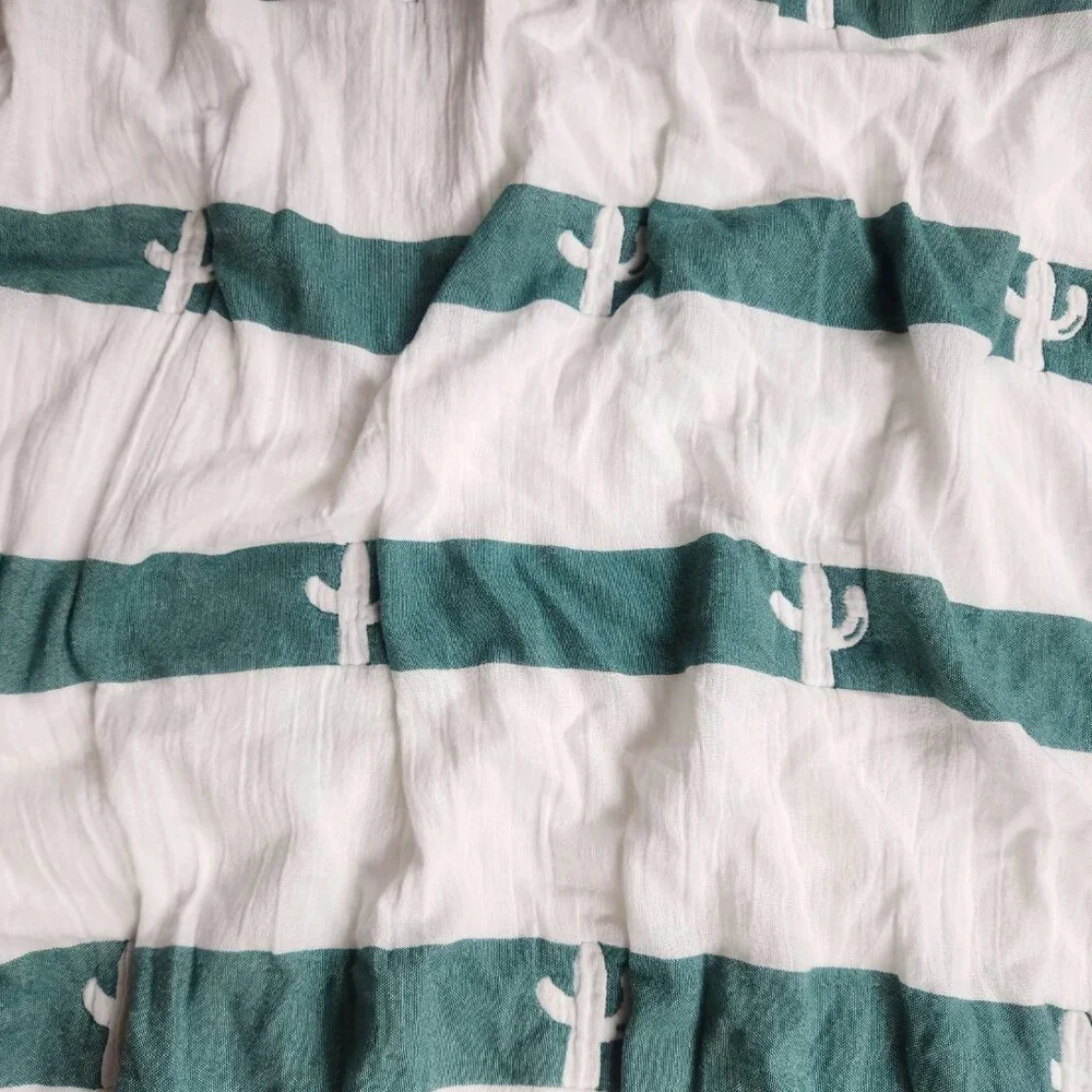 NEW Cotton gauze muslin baby blanket lap blanket cactus